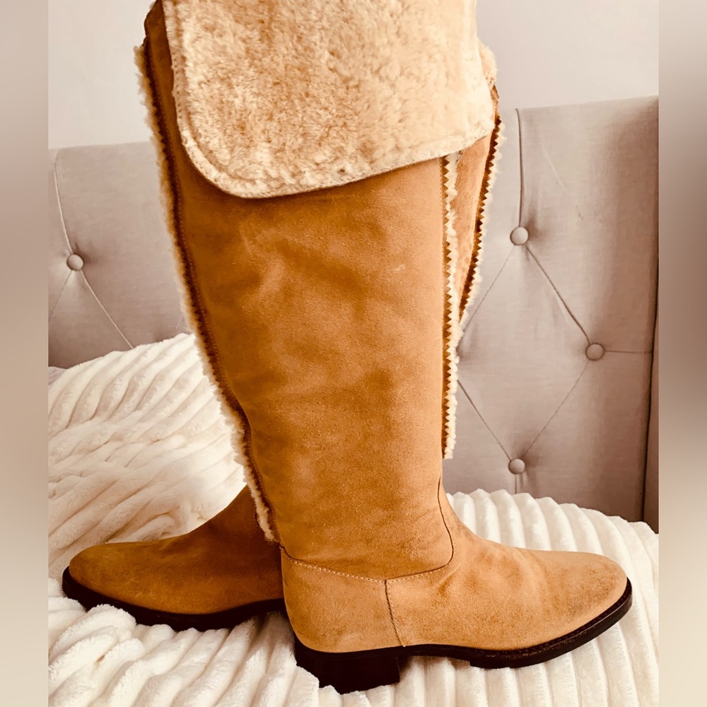 TOMMY HILIFGER NWOT Posh Vero Cuoio Shearling Knee High/over knee turn up boots